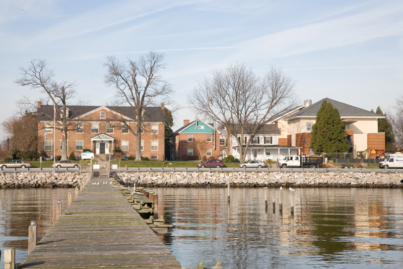CBL Pier with Beaven Hall in thew background